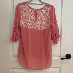 Women’s sheer dusty pink blouse